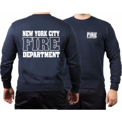 Sweat navy, New York City Fire Dept. (outline-font) - 343...