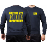 Sweat navy, New York City Fire Department yellow