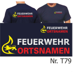 T-Shirt BaWü Stauferlöwe con nome del luogo beidseitig