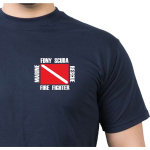 T-Shirt blu navy, New York City SCUBA MARINE RESCUE