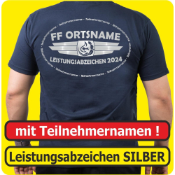 T-Shirt Leistungsabzeichen SILBER BaWü+Namen rund...