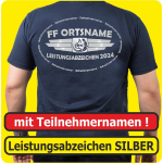 T-Shirt Leistungsabzeichen SILBER BaWü+Namen rund (Nr. 6)