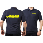 Polo azul marino, FEUERWEHR - FIRST RESPONDER