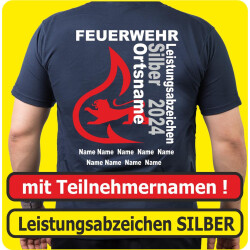 T-Shirt Leistungsabzeichen SILBER Stauferlöwe+Namen...