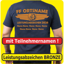 T-Shirt Leistungsabzeichen BRONZE BaWü+Namen (Nr. 5)