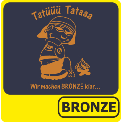 T-Shirt achievement badge silver (nur Text) (Nr. 1)