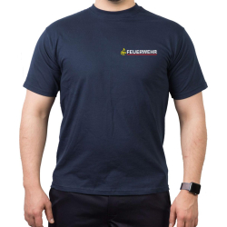 T-Shirt navy Feuerwehr BaWü Stauferlöwe, RS:...