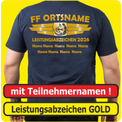 T-Shirt Leistungsabzeichen GOLD BaWü + Namen (Nr. 5)