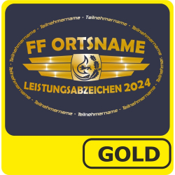 T-Shirt Leistungsabzeichen GOLD BaWü (Namen rund)...
