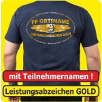 T-Shirt Leistungsabzeichen GOLD BaWü (Namen rund) (Nr. 6)