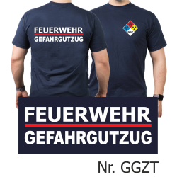T-Shirt navy GEFAHRGUTZUG mit Gefahrendiamant