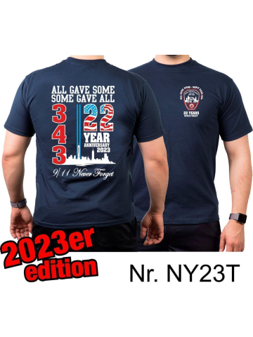T-shirt navy, 9/11 WTC 20 YEARS - NEVER FORGET