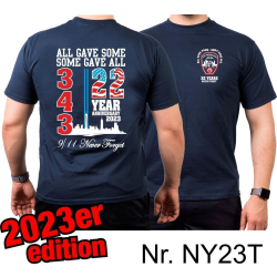 T-shirt blu navy, 9/11 WTC 20 YEARS - NEVER FORGET