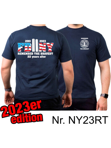 T-shirt marin, 9/11 WTC 20 YEARS - NEVER FORGET