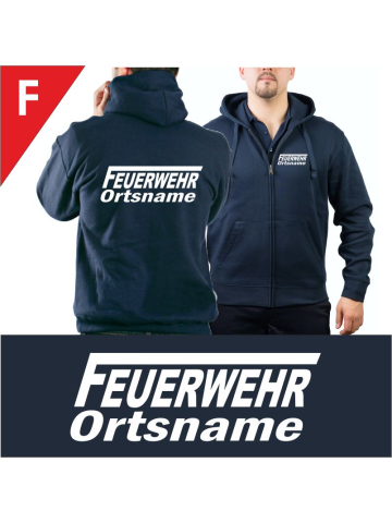 Veste à capuche marin, police de caractère "F" avec nom de lieu