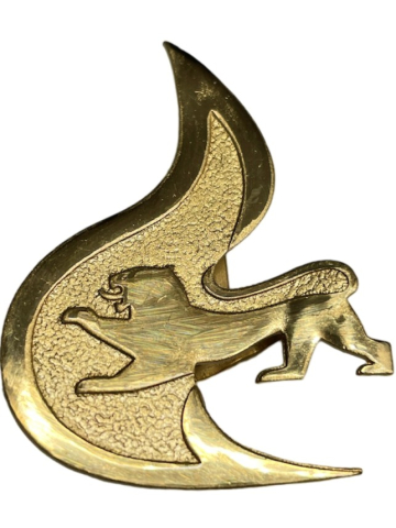 Uniform-Mützenabzeichen Stauferlöwe BaWü gold