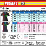 T-shirt blu navy con carattere tipo "FL1"