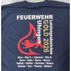 T-Shirt Leistungsabzeichen GOLD Stauferlöwe + Namen (Nr. 22)