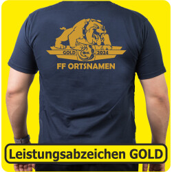 T-Shirt Leistungsabzeichen GOLD (bulldogge) (Nr. 30)
