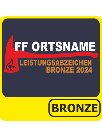 Polo Leistungsabzeichen BRONZE (Axt + Stauferlöwe) (Nr. 12)