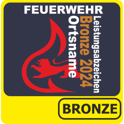 Polo badge de réussite BRONZE (nur Text) (Nr. 1)