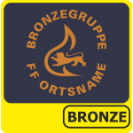 Polo badge de réussite BRONZE (nur Text) (Nr. 1)