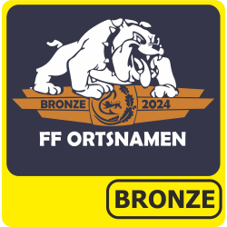 Polo Leistungsabzeichen BRONZE (bulldogge bronze/weiss)...