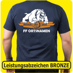 Polo Leistungsabzeichen BRONZE (bulldogge bronze/weiss) (Nr. 31)