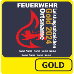 Polo Leistungsabzeichen GOLD Stauferlöwe+Namen (Nr. 22)