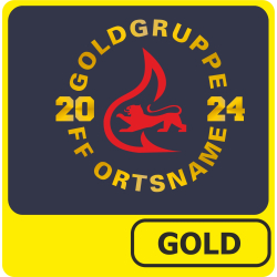 Polo Leistungsabzeichen GOLD-Gruppe gold/rot (Nr. 9)