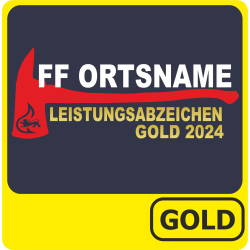 Polo Leistungsabzeichen GOLD (Axt + Stauferlöwe) (Nr.12)
