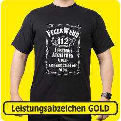 T-Shirt schwarz Leistungsabzeichen GOLD (Jack Daniels) (Nr. 18)