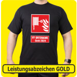 T-Shirt schwarz Leistungsabzeichen GOLD (Schild) (Nr. 19)