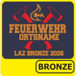 T-Shirt Leistungsabzeichen BRONZE (gekreuzte rote Äxte) (Nr. 27)