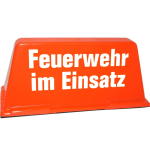 Dachaufsetzer "Feuerwehr im Einsatz" red/yellow unbeleuchtet, TüV-geprüft
