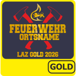 T-Shirt Leistungsabzeichen GOLD (gekreuzte rote Äxte) (Nr. 27)