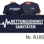 T-Shirt navy, RETTUNGSDIENST