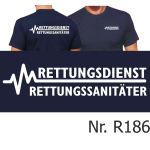 T-Shirt marin, RETTUNGSDIENST
