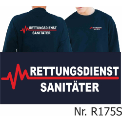 Sweat navy, RETTUNGSDIENST - NOTFALLSANITÄTER mit...