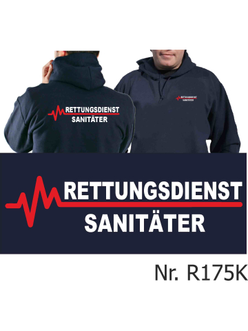 Hoodie blu navy, RETTUNGSASSISTENT