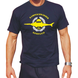 T-Shirt Kampfschwimmer Kompanie, silber-gelbes Emblem...