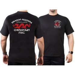 T-Shirt black, New York City Fire Dept. Dragon Fighters...