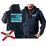 Hooded jacket navy, Miami-Dade Fire Rescue