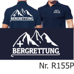 Polo navy, BERGRETTUNG mit Bergmotiv L