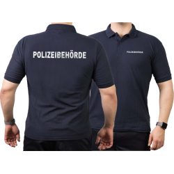 Polo marin, POLIZEI dans argent-réfléchissant avec déshabillerdesign