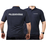 Polo marin, POLIZEI dans argent-réfléchissant avec déshabillerdesign