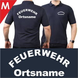 Polo navy mit Schrift-Typ "M"