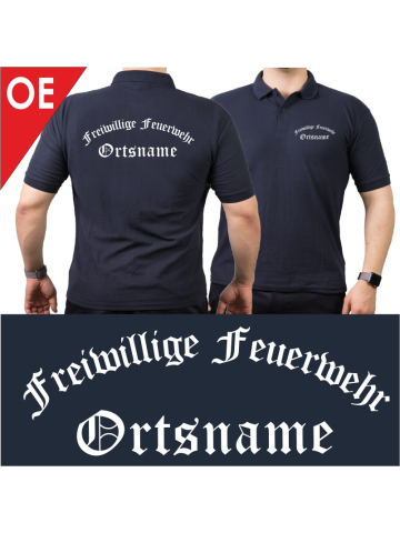 Polo police de caractère "A" avec nom de lieu