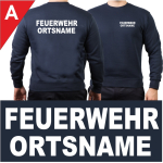 Sweat navy with font type "A"