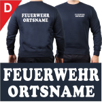 Sweatshirt navy mit Schrift-Typ "D"